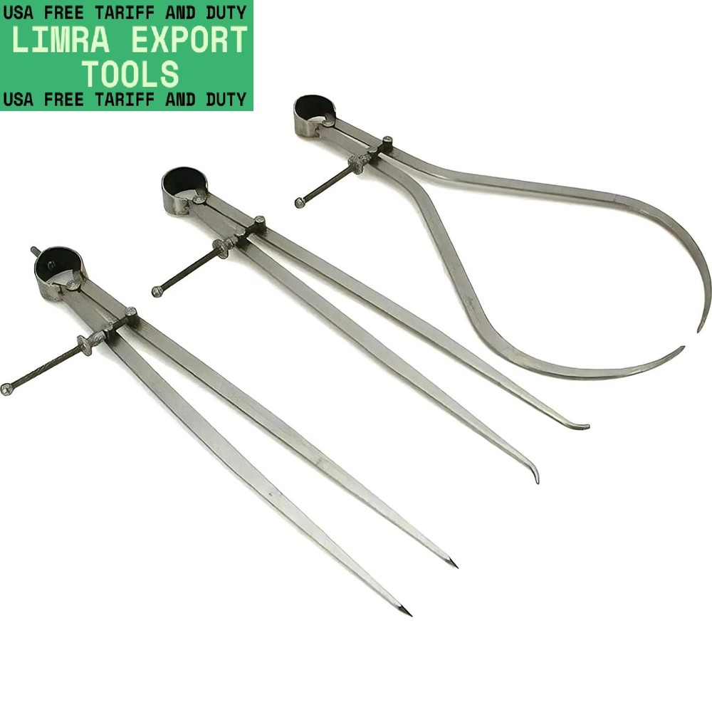 3 Inside Outside Divider Calipers Machinist Tools 12