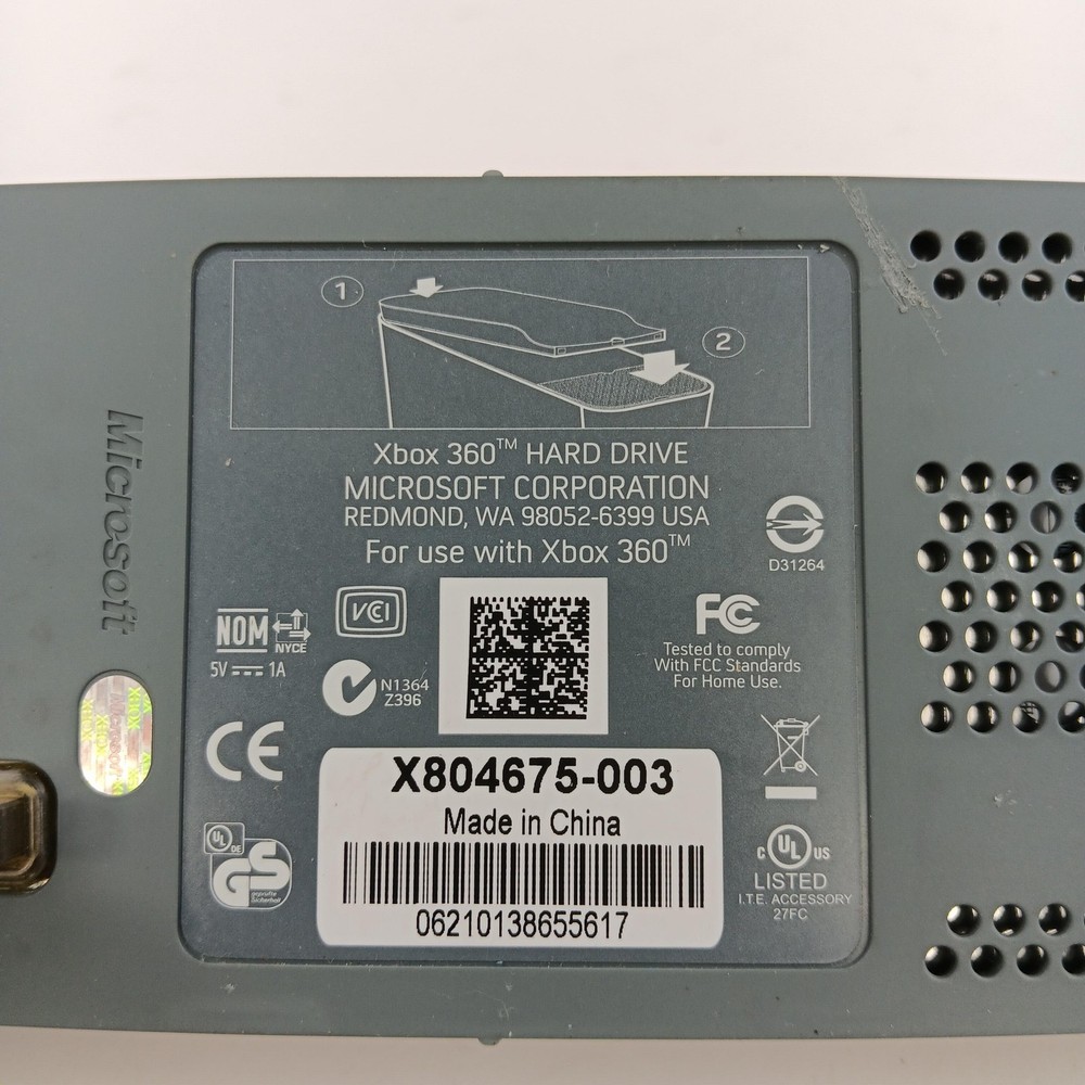 Microsoft Xbox 360 Removable Hard Drive HDD X804675-003