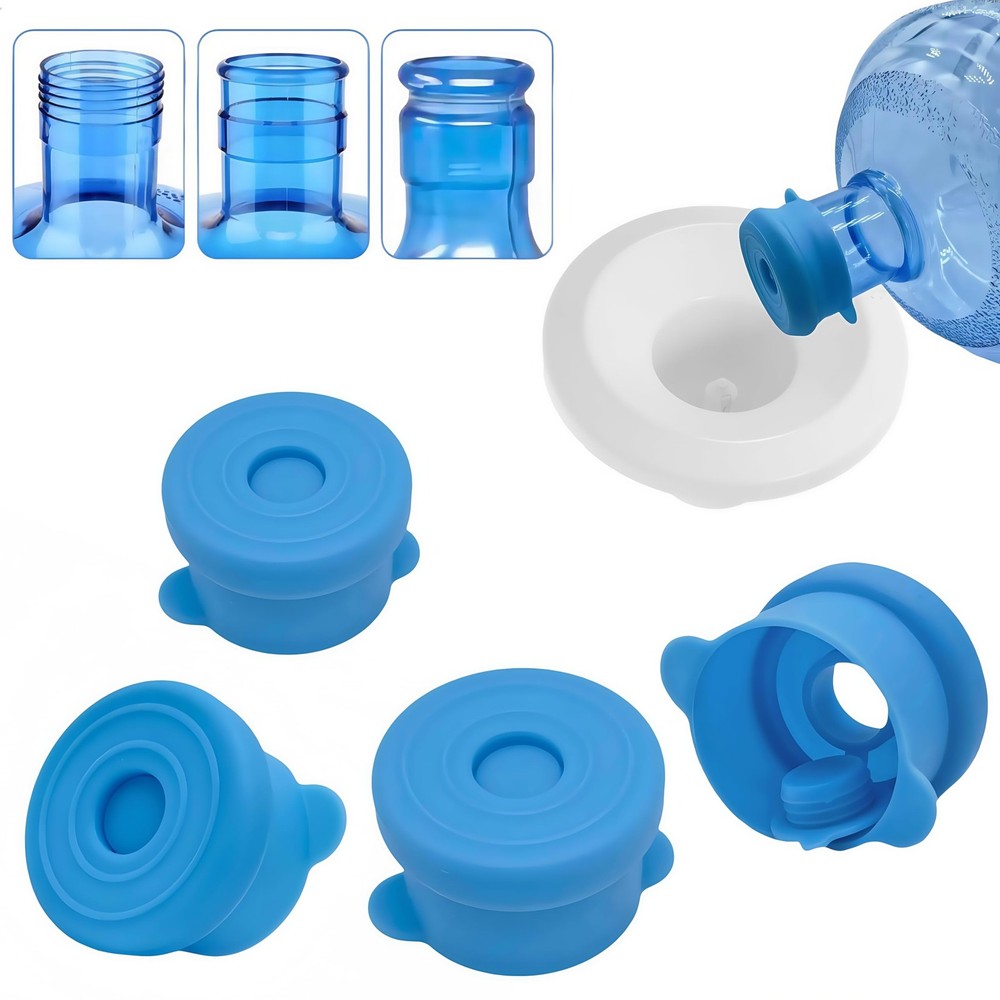 Reusable 3 and 5 Gallon Water Jug Lid Replacement, Leak-Proof Silicone Cap
