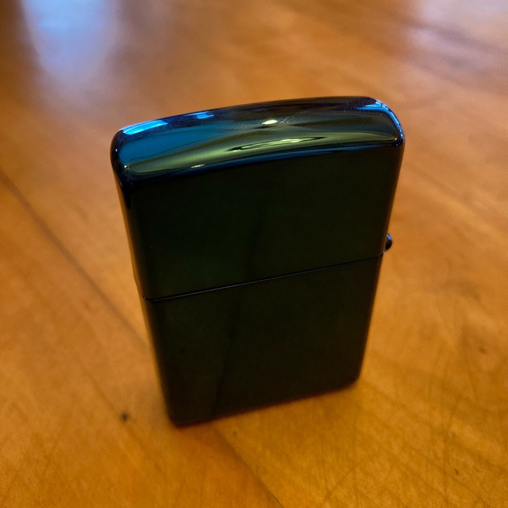 Genuine Zippo Sapphire Blue windproof Lighter CASE ONLY No Insert/Box