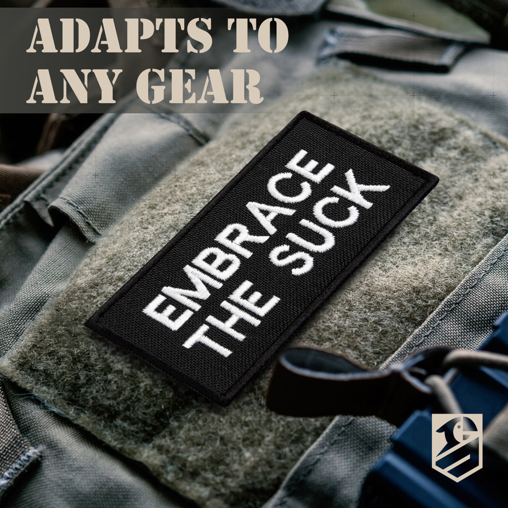 2Pcs Embrace The Suck Patch Set, Embroidered Hook and Loop