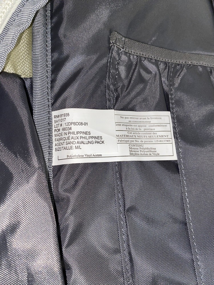Black Diamond Agent Sand Backpack Backcountry Touring Size M/L w/ AVA LUNG Tech