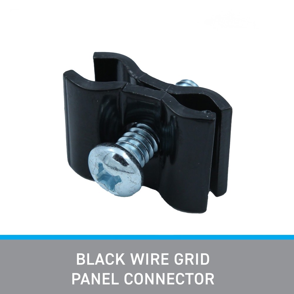 SSWBasics Black Wire Grid Panel Connector Grid Wall Accessory Pack of 20