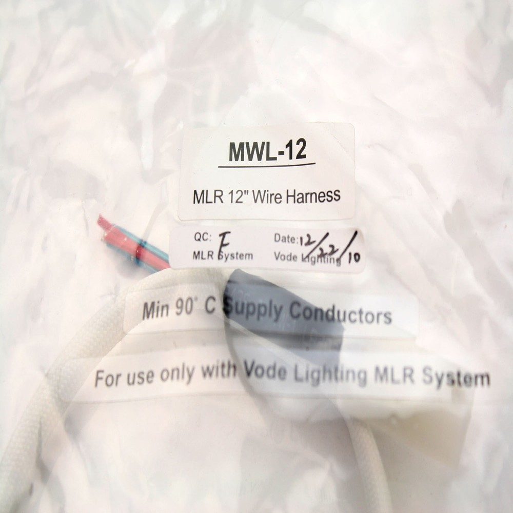 VODE LIGHTING MWL-12 12" WIRE HARNESS FOR MLR SYSTEM