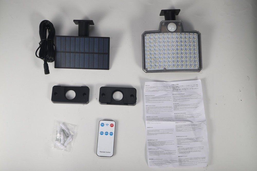 TY01009 Solar Powered LED Light 108LED Motion Sensor Waterproof Garden Wall