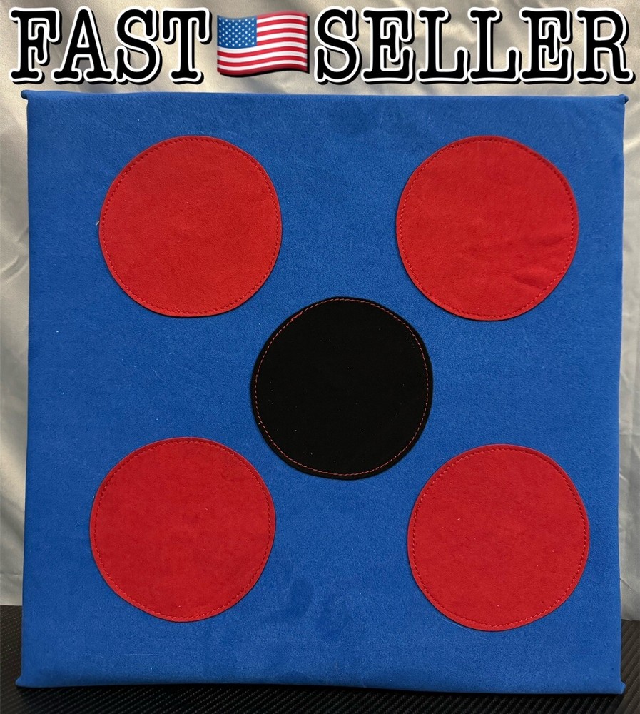 Microfiber Leather Fencing Target With Five Bullseye Archery Sword Target 14x14”