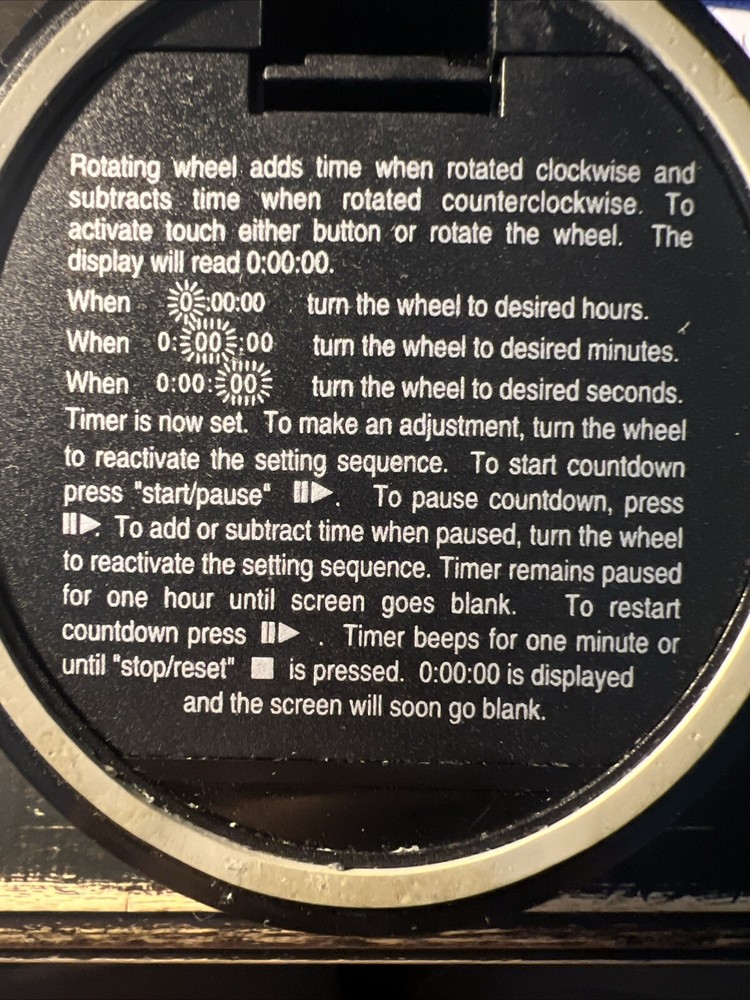 Kitchen Aid Digital Timer Black & Chrome Rotating Spin to Set Cooks Series