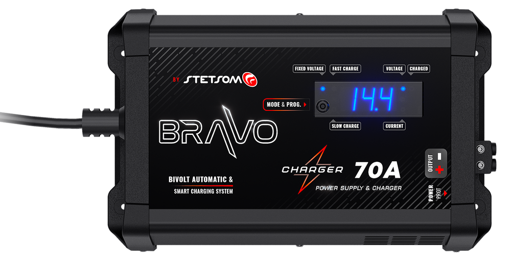 Stetsom BRAVO Charger 70A automatic BI-VOLT & smart charging system