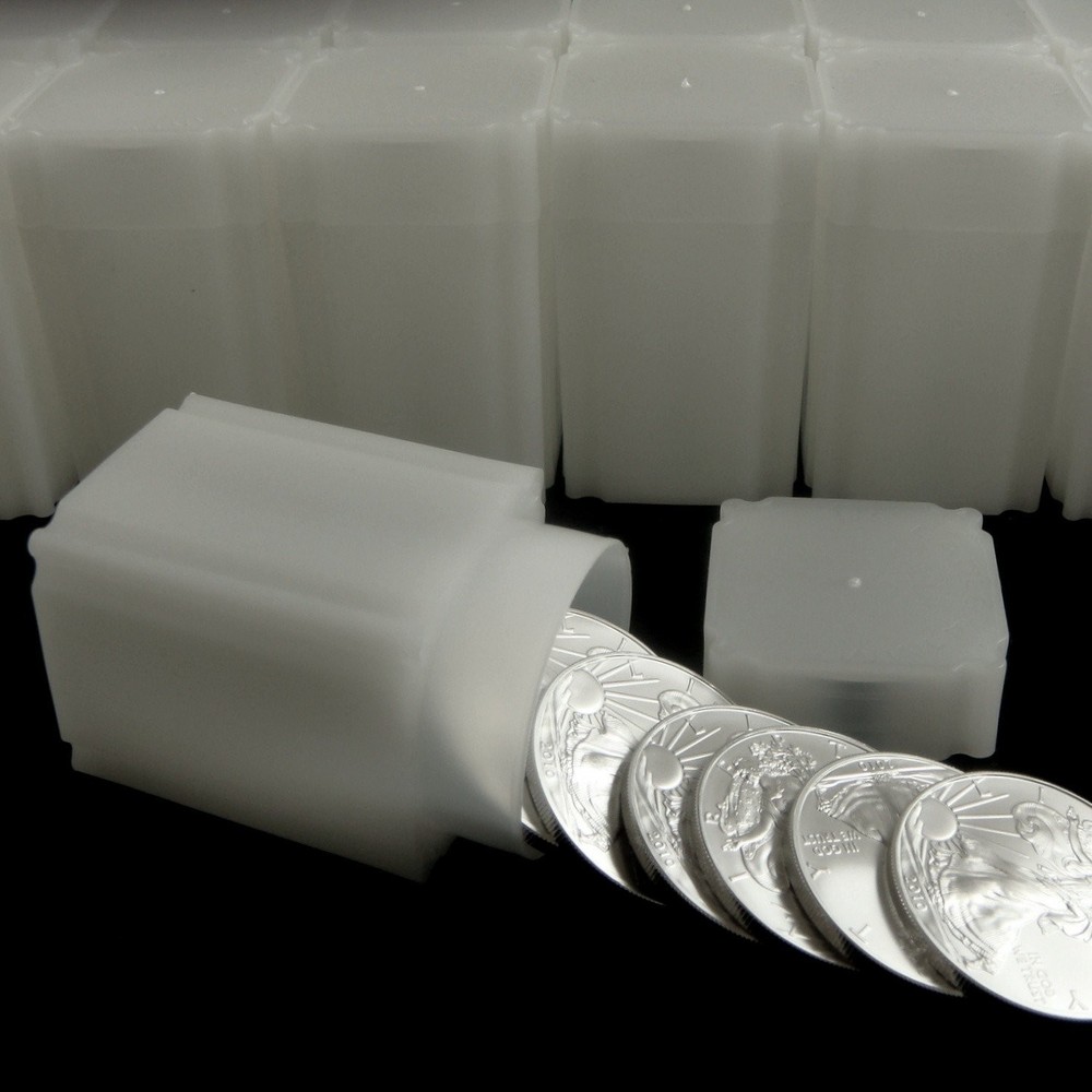 10 Pack Square Silver Eagle Coin Tubes - Durable Storage for Collectors