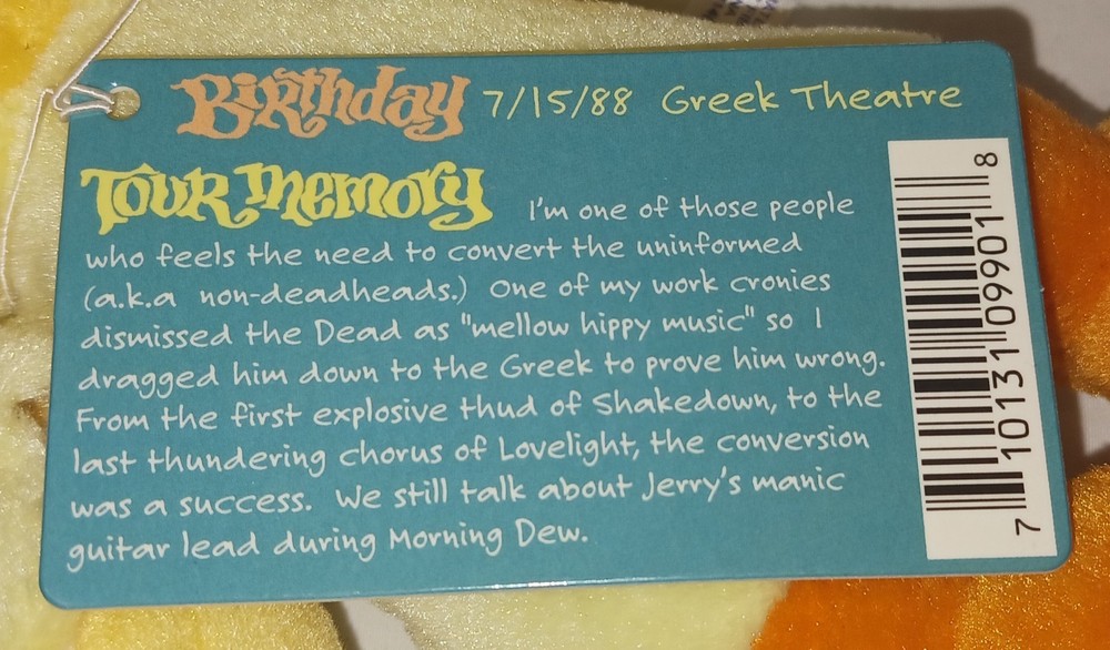 Grateful Dead Bean Bear FUNKY Chicken 2003 Edition 10