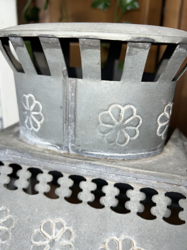 Vintage Galvanized Zinc French Lantern