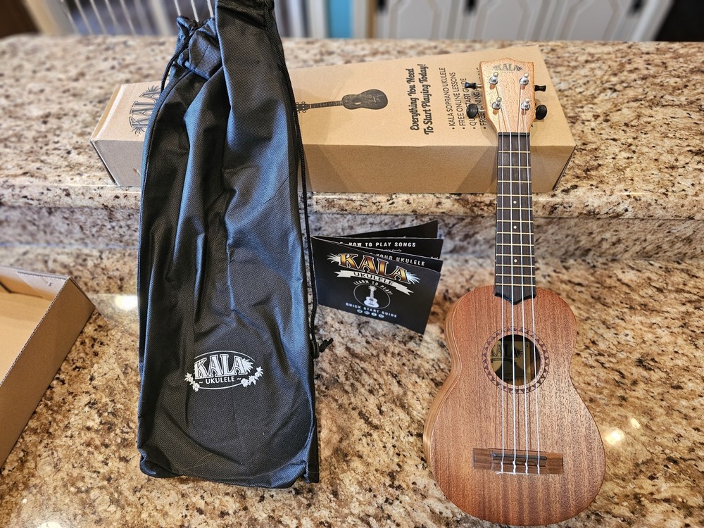 Kala LTP-S Learn To Play Soprano Ukulele, Starter Kit, With Box And Bag