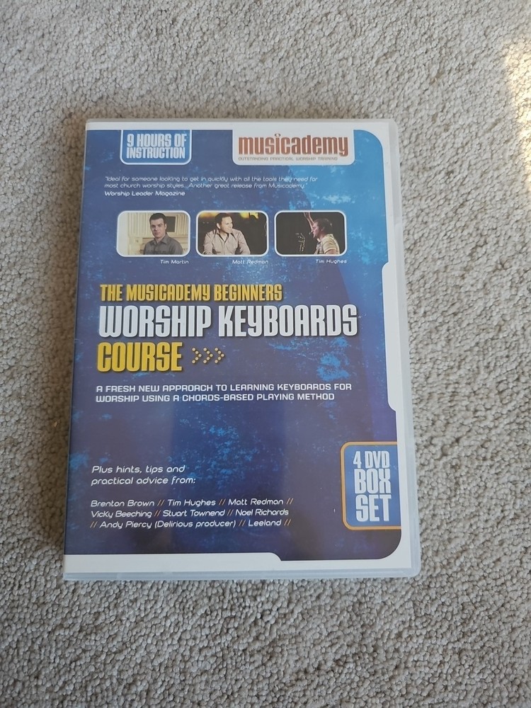 Musicademy Beginners Worship Keyboards Course 4 DVD's