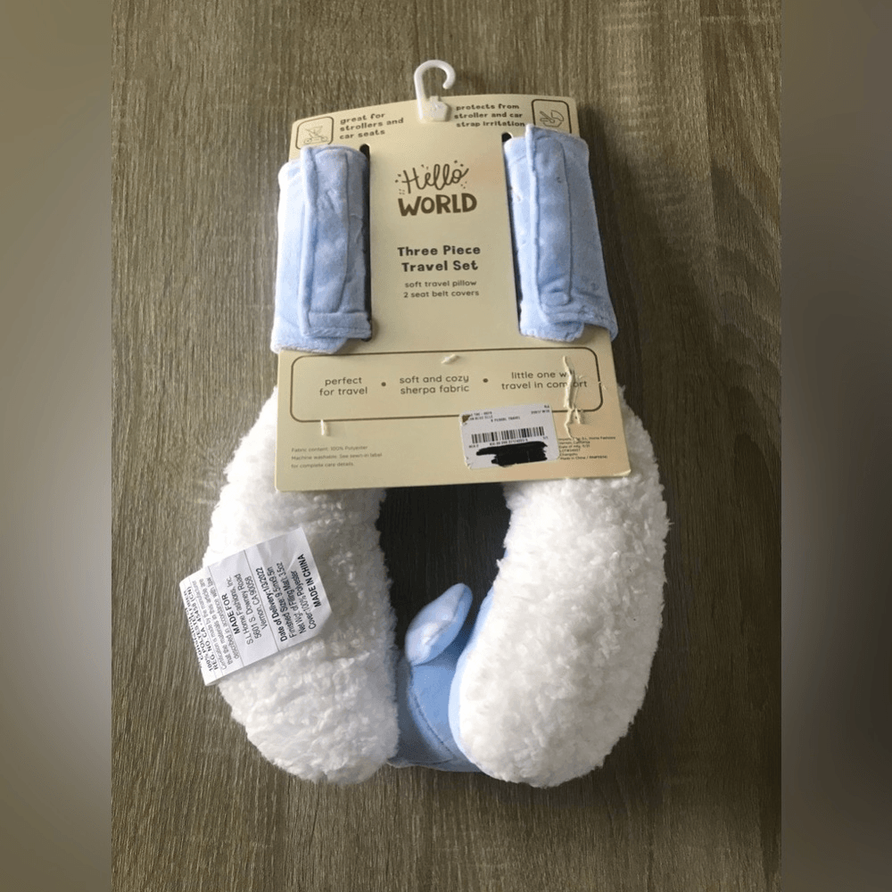NWT HELLO WORLD Three Piece Travel Set