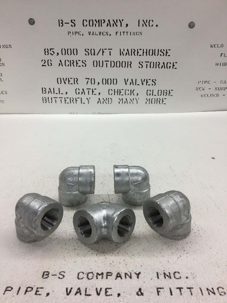 Forged Steel 90 Elbow 1" 3000# Threaded NPT Galvanized A105