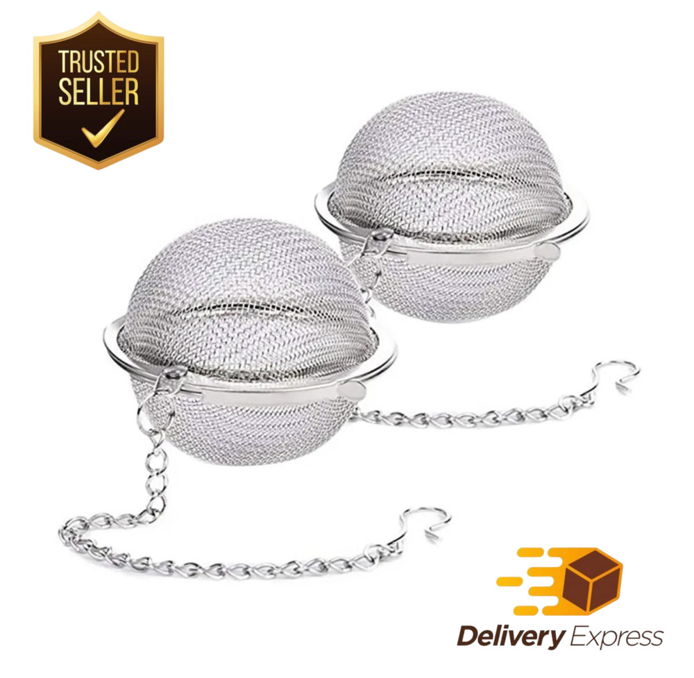 2PCS Stainless Steel Mesh Tea Infuser, 2.1 Inch Tea Ball, Strainer Tea Diffuser*