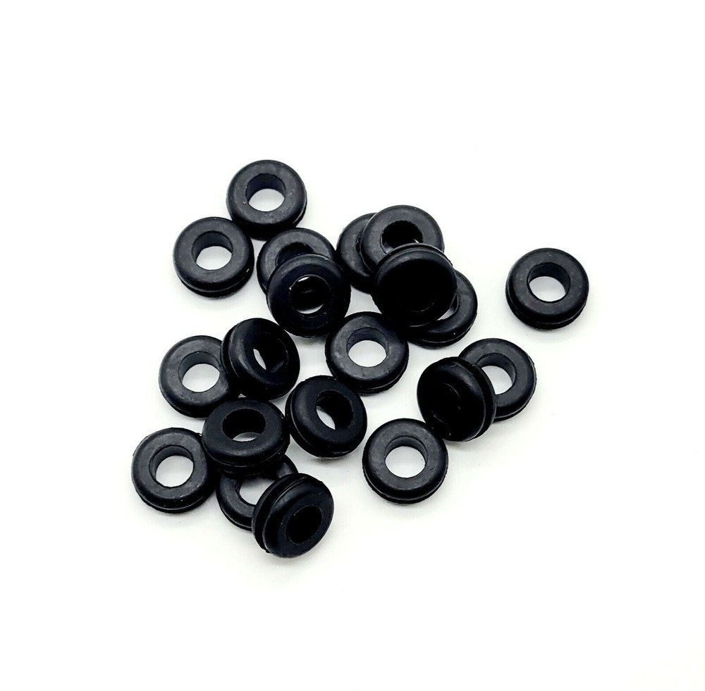 3/8" Panel Hole Rubber Wire Grommets 1/4" ID 1/16" Thick Wall Cable Bushings
