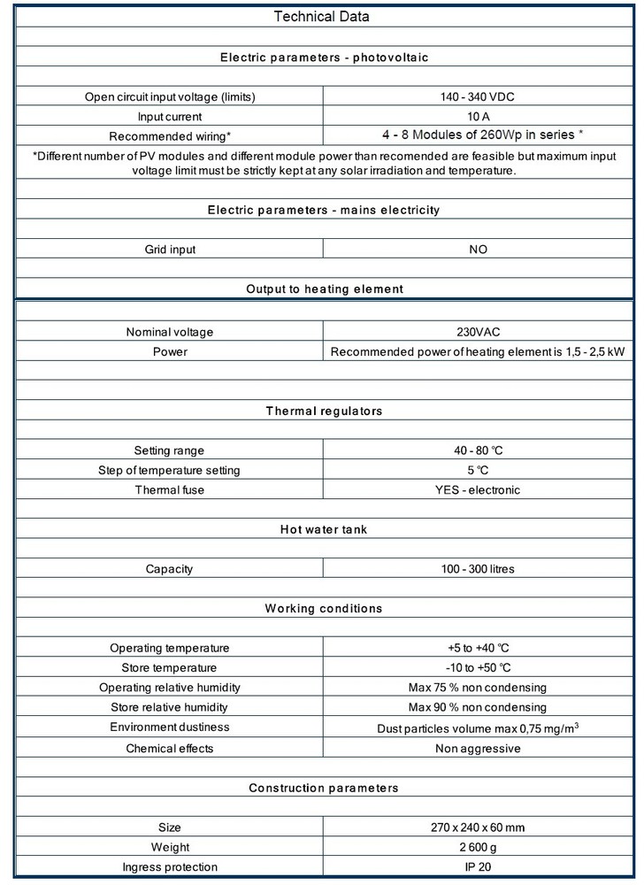 2KW Off-grid Stand Alone PV Photovoltaic Solar Hot Water Heating Heater