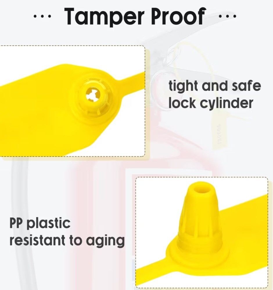 1000 Pcs Plastic Tamper Seals Fire Extinguisher Tags Security Tags Seals Safe...
