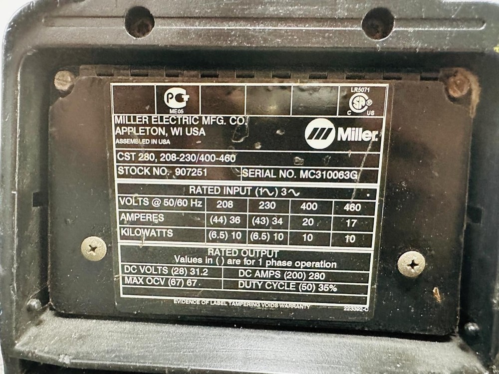 Miller CST 280 Welder - Professional Performance - Compact, Powerful, & Clean