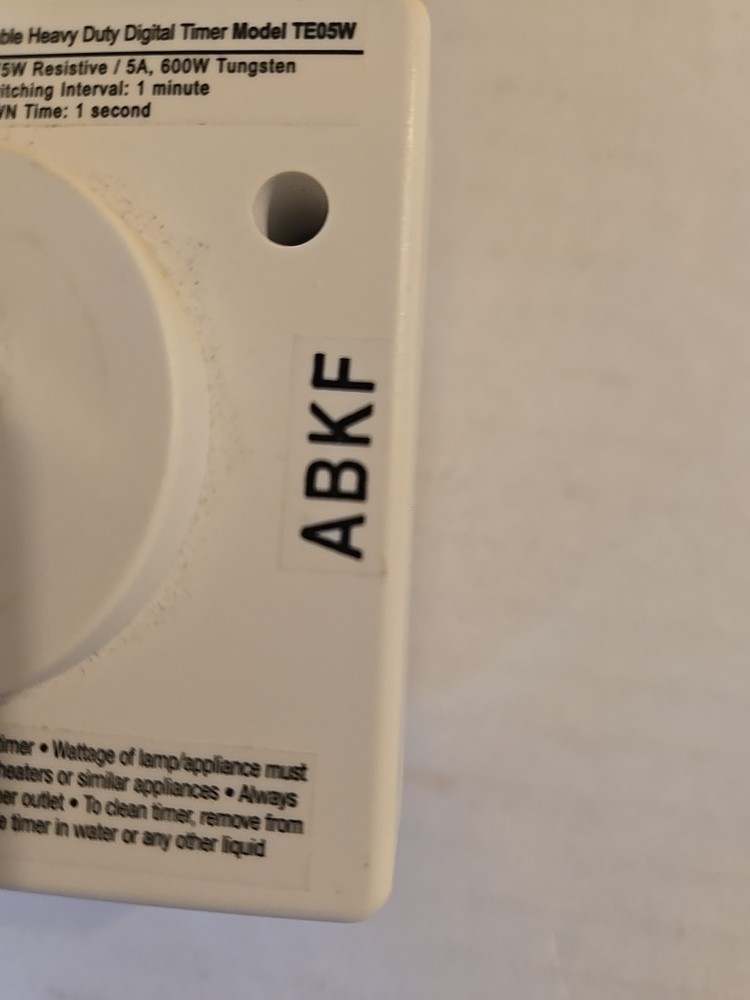 WESTEK Programmable Heavy Duty Digital Timer TE05W Works Pre-owned