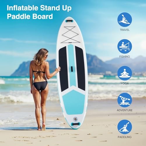 Inflatable Stand Up Paddle Board with Premium SUP Paddleboard Blue