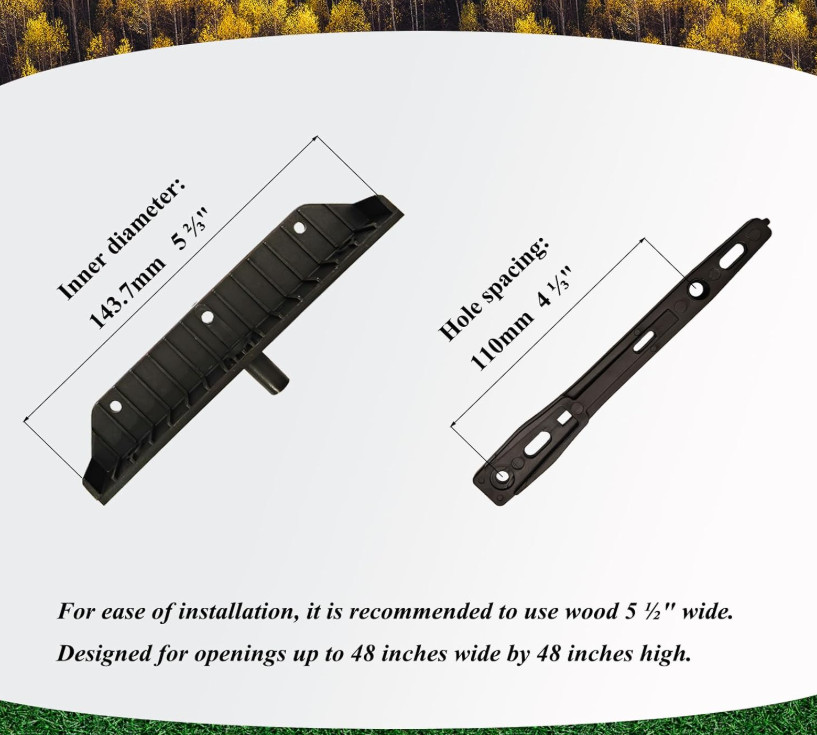 Explranltec Louver Bracket Kit, Deck Sunblind System, Shutters Hardware Syste...