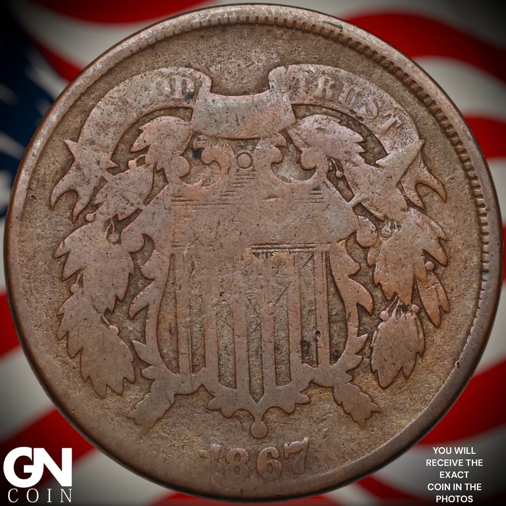 1867 2 Cent Piece A8683