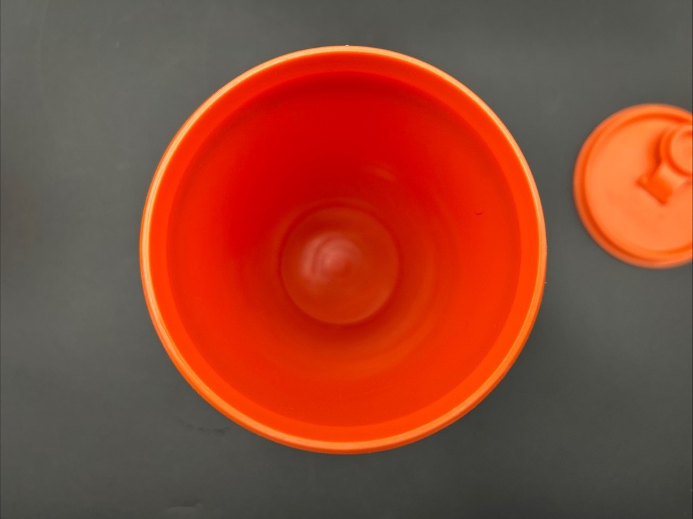 Tupperware Orange 2 Quart Pitcher & Slim Tall Liquid Container W/ Pour Spout