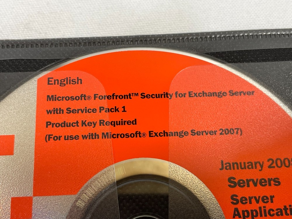 Microsoft Forefront Security for Exchange Server with Service Pack 1 DVD w/ KEY!