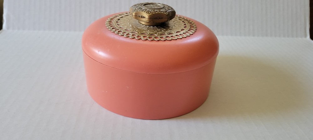 Vintage Avon Vanity Box Retro Dusting Powder Container Mid Century Decor Empty