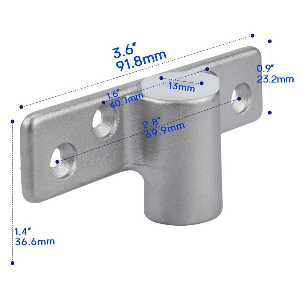 2X Boat Stainless Steel Oarlock Sockets Electrolytic Side Mount Rowlock Socket