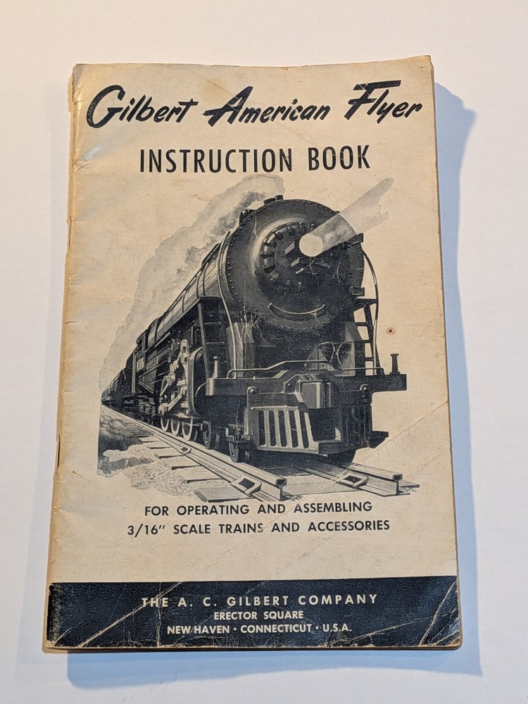 Vintage 1954 Gilbert American Flyer Instruction Book Model Train Guide Manual