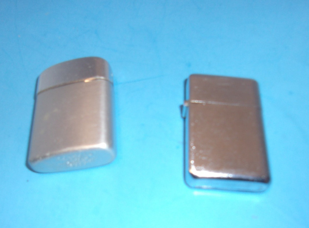 2 Vintage Ronson Typhoon CIGARETTE Chrome LIGHTER