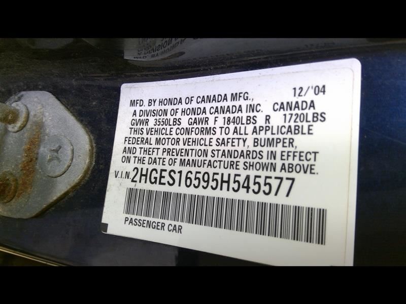 CIVIC 2005 Headrest 344375