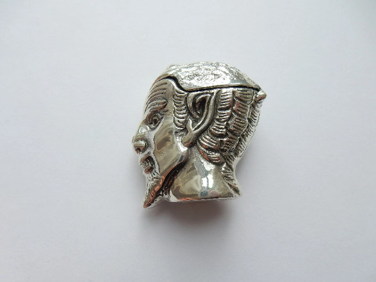 Sterling Silver Garnet Devil Satan Vesta Match Safe
