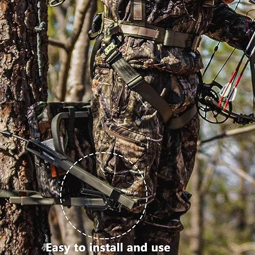 codree Tree Stand Bow Holder- 12 Teeth Adjustable Hunting Bow Holder- Easy 1 Pc