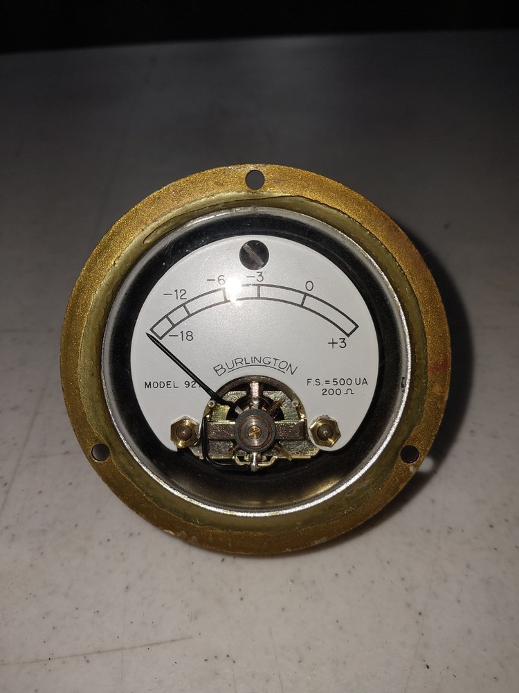 Burlington model 921 microampere meter gauge