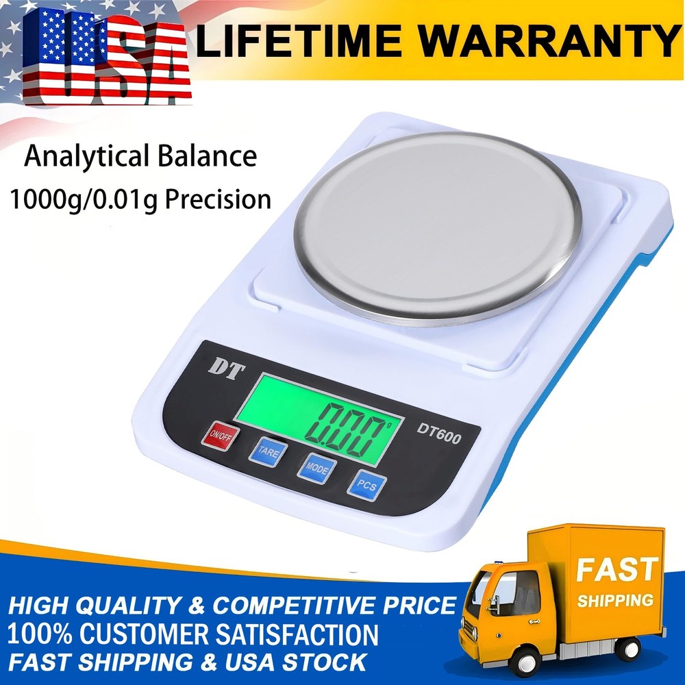 Lab Analytical Balance Digital Precision Electronic Scale 1000g x0.01g Precision