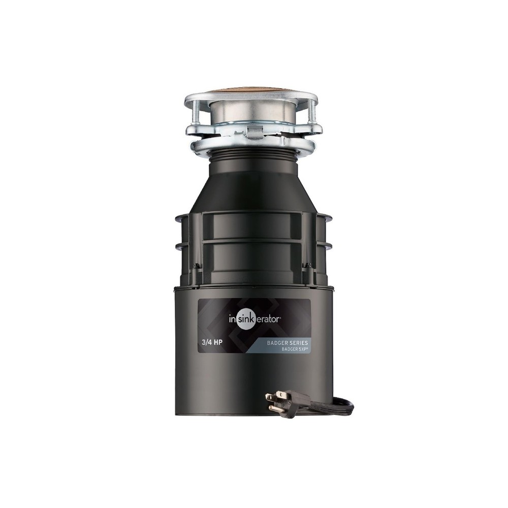 InSinkErator Badger 5XP Garbage Disposal with Power Cord, Standard Series 3/4...