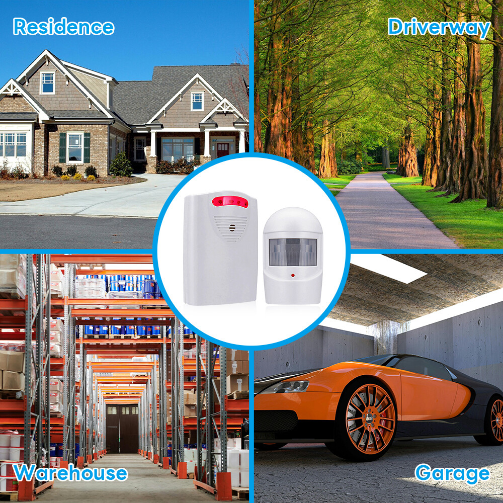 Wireless Driveway Alarm Infrared Motion Sensor Home Garage Alert Security System