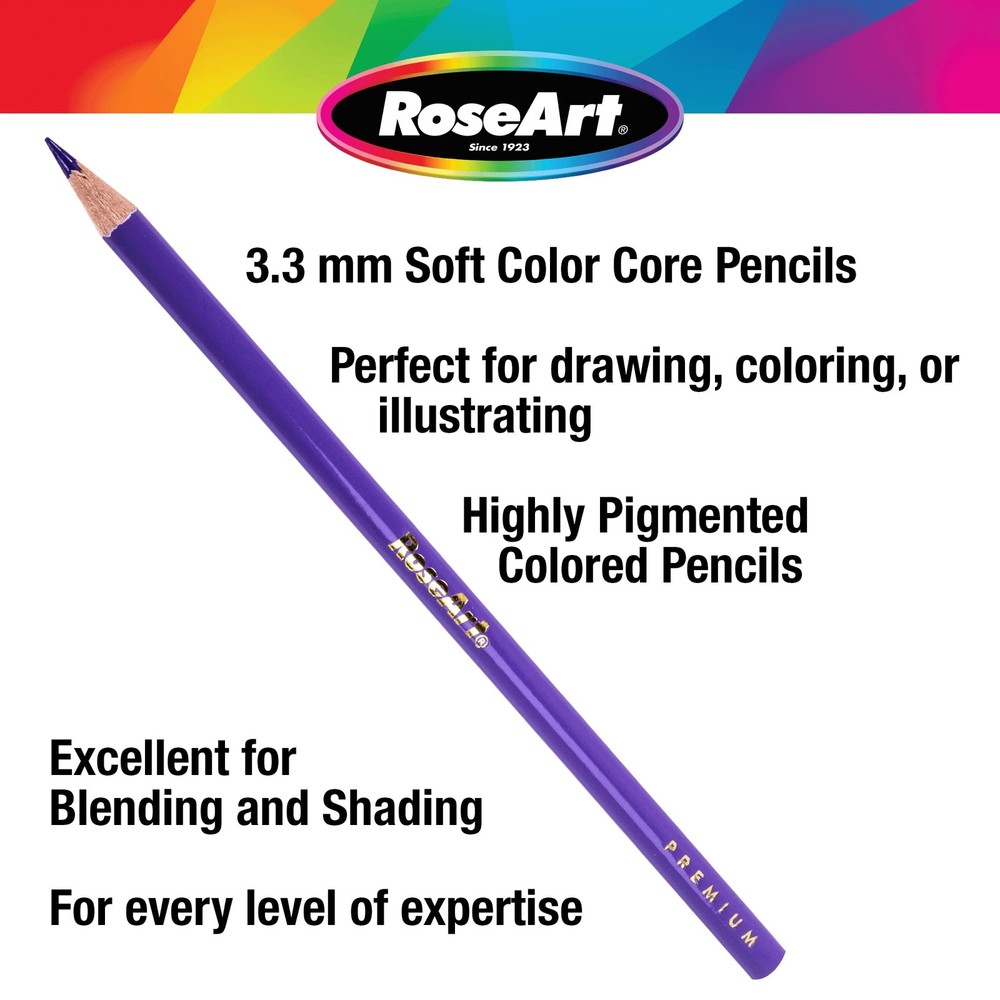 24 Pack Colored Pencils Soft Core Drawing Sketch Set