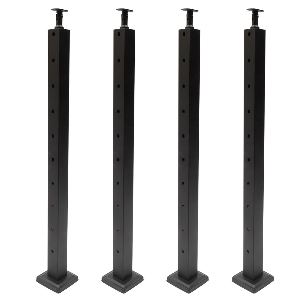 4 Pack Level drilled Cable Railing Post 36"x2"x2" Adjustable Top