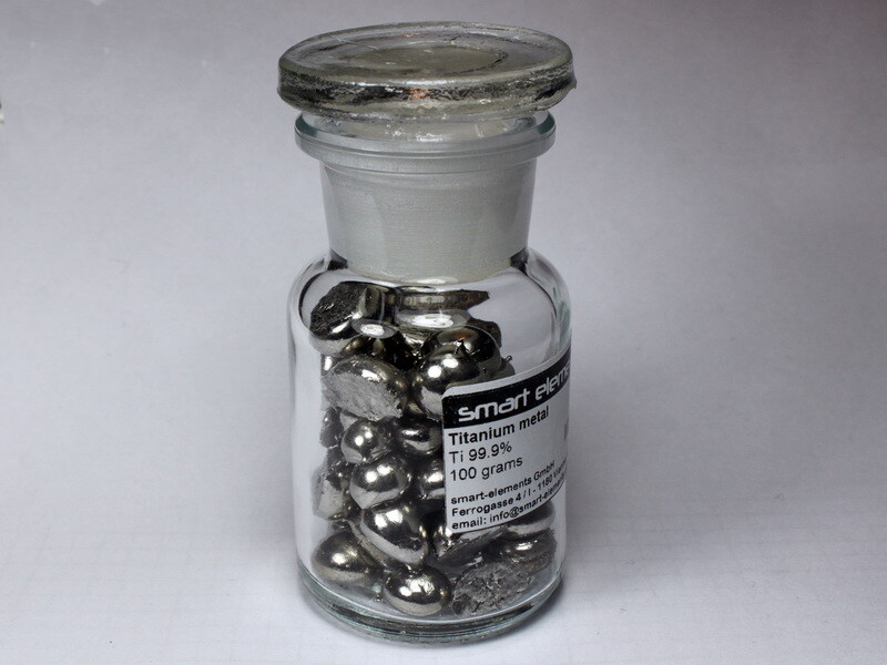 Titanium 100g melted pellets, purity 99.95%%