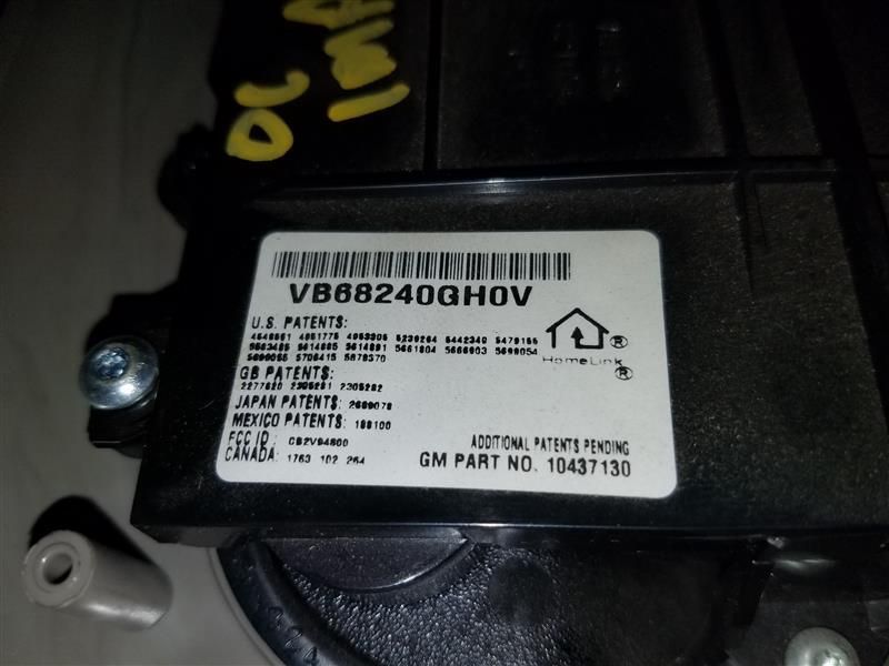 2001 IMPALA ROOF MOUNTED INFORMATION SCREEN COMPASS GRAY TRIM