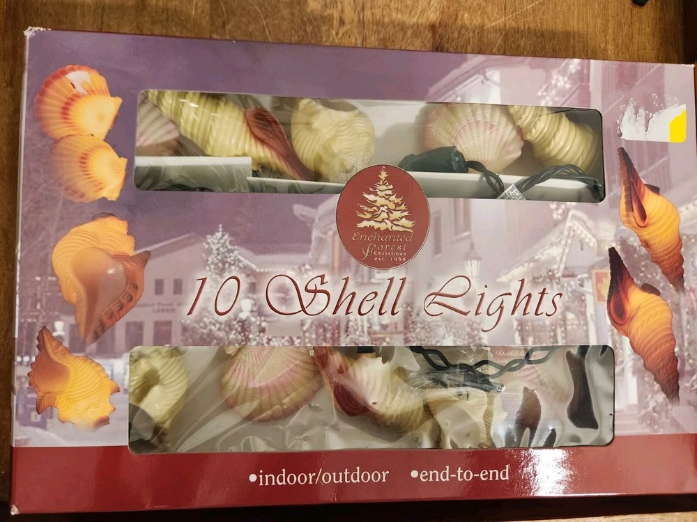 Enchanted Forest Seashell  String Lights Indoor/Outdoor Coastal
