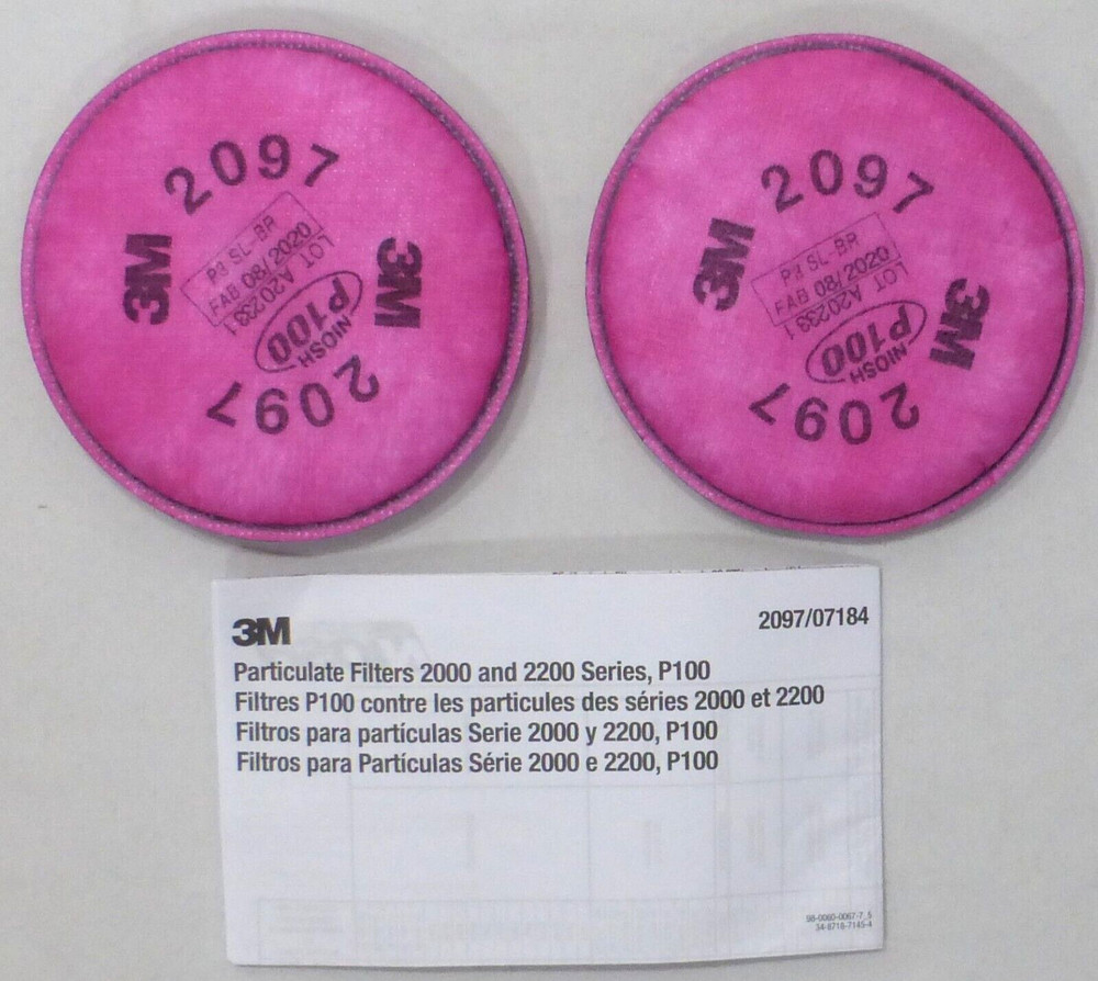 (2 Pack) 3M Particulate Filter P100, NEW
