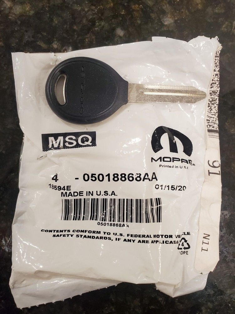 Genuine Mopar Blank Key 5018868AA