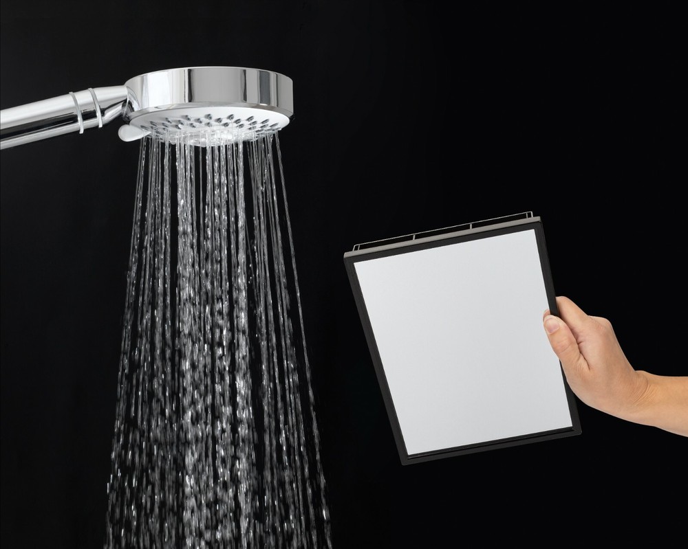 Fogless Shower Shaving Mirror Razor Holder Squeegee and Organizer