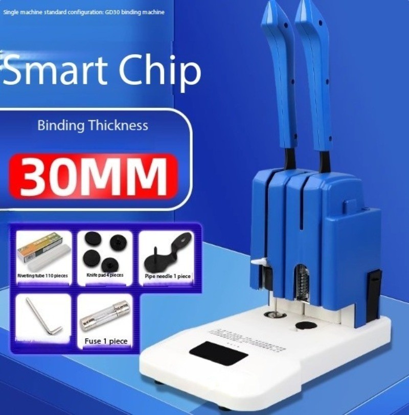 GD30Fully Automatic Perfect Binding Machine Hot Melt Rivet Tube Punching Machine
